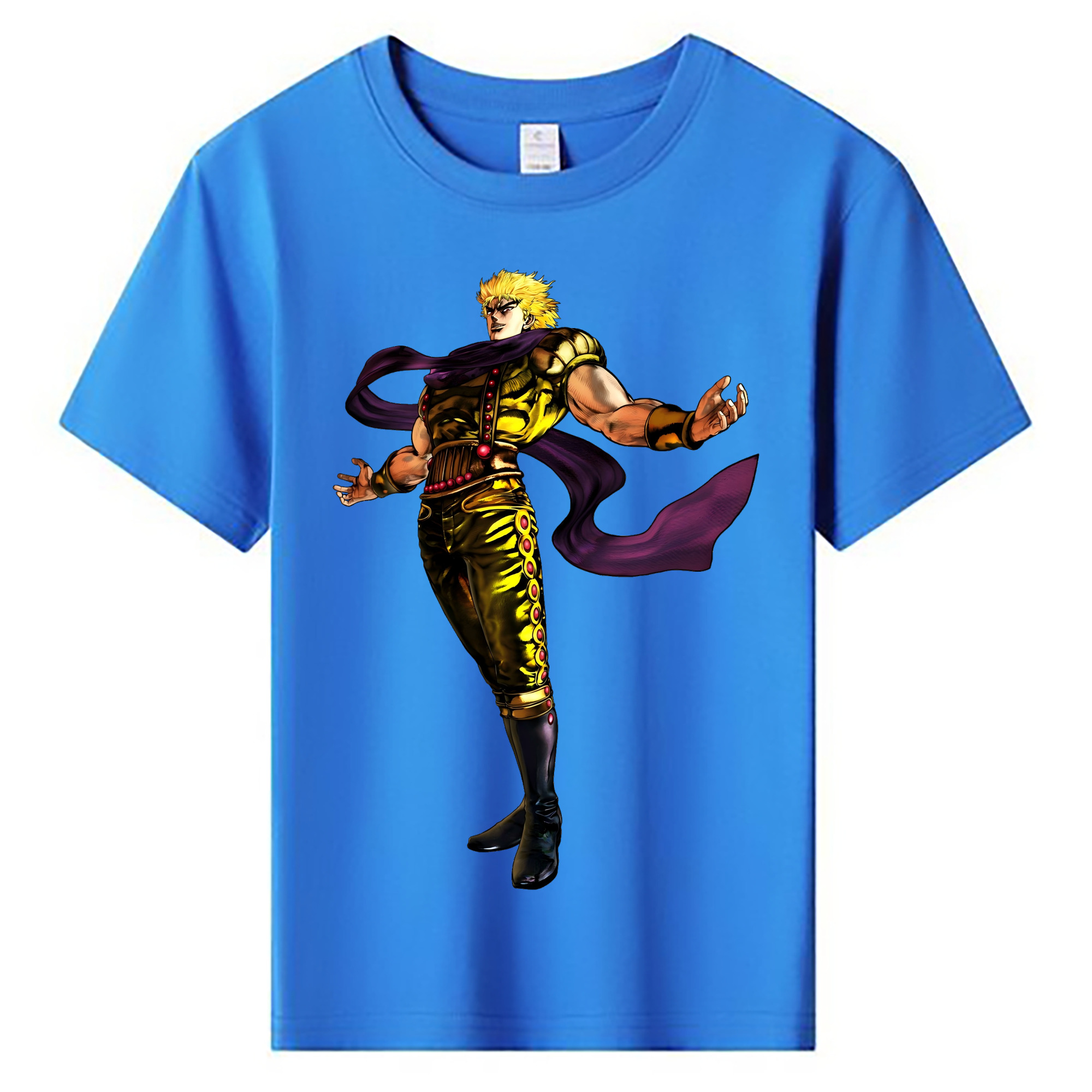 （画像用） ジョジョの奇妙な冒険 ディオ?ブランドー JoJo's Bizarre Adventure Dio Brando 綿100％キッズTシャツ（フロントプリント）